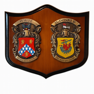 Small Double Coat of Arms Plaque/ Shield